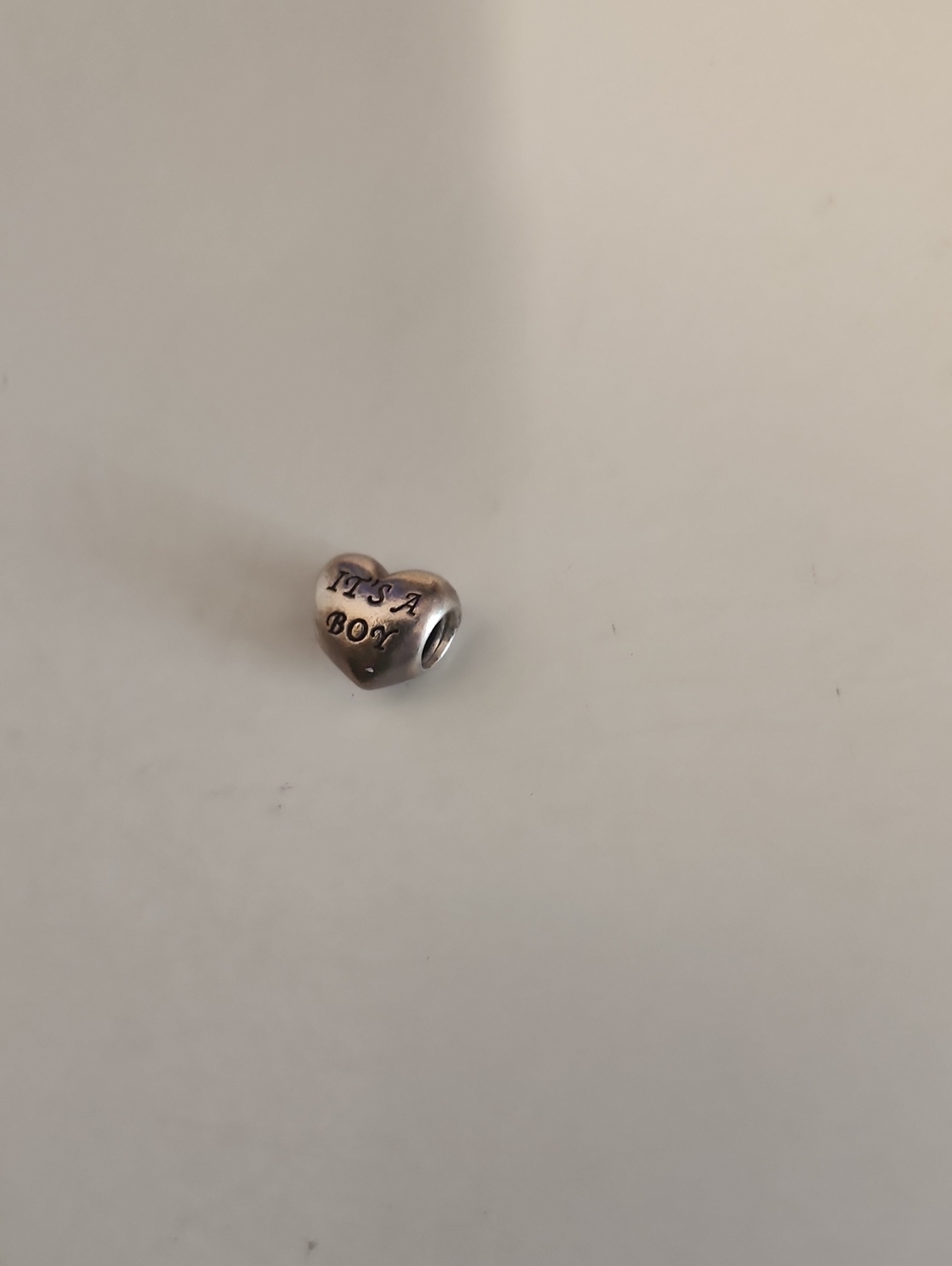 Pandora Silver Heart Charm "It's A Boy"
